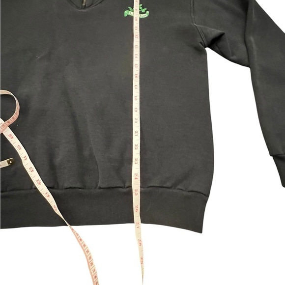 Vintage Pullover Sweatshirt 1/4 Zip IRELAND Black Fruit Of The Look Size Large - Picture 6 of 13